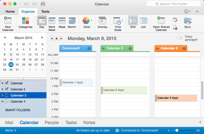 Outlook for mac combine calendar view icloud